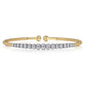 14K White and Yellow Gold Diamond Bujukan Bangle - 0.75 ct