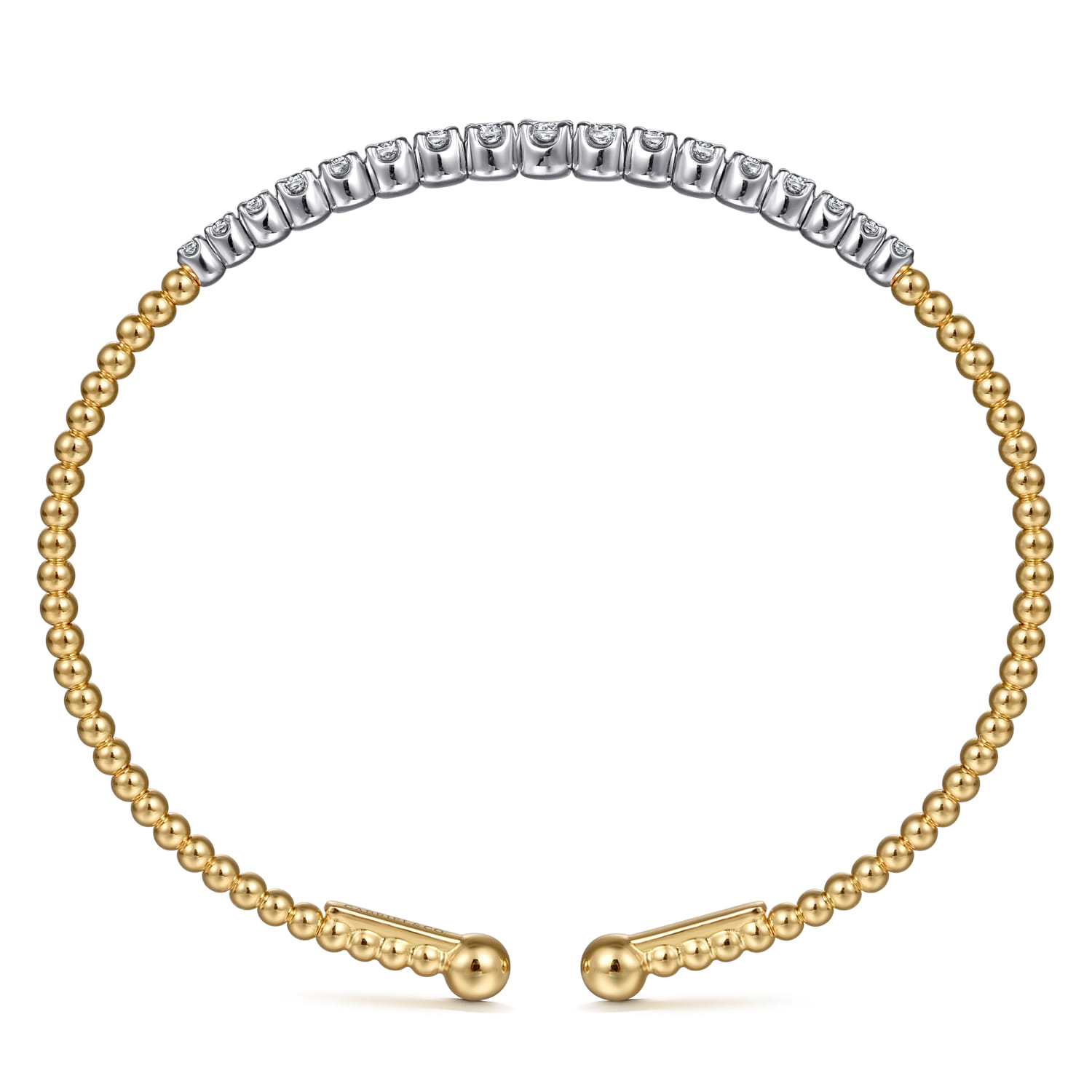 14K White and Yellow Gold Diamond Bujukan Bangle - 0.75 ct - Shot 3