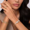 14K White and Yellow Gold Diamond Bujukan Bangle - 0.75 ct