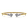 14K White and Yellow Gold Diamond Bujukan Bangle - 0.4 ct