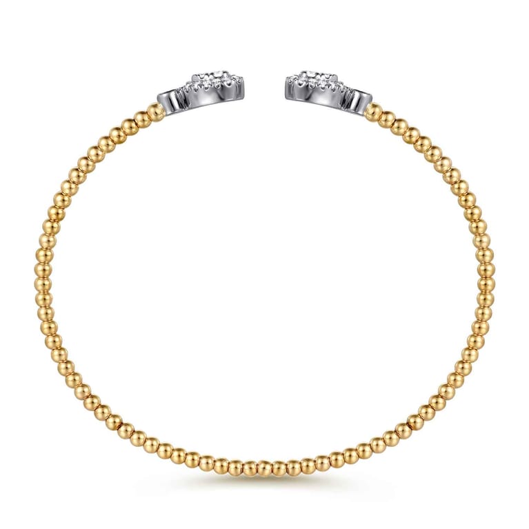 14K White and Yellow Gold Diamond Bujukan Bangle - 0.4 ct - Shot 3