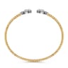 14K White and Yellow Gold Diamond Bujukan Bangle - 0.4 ct