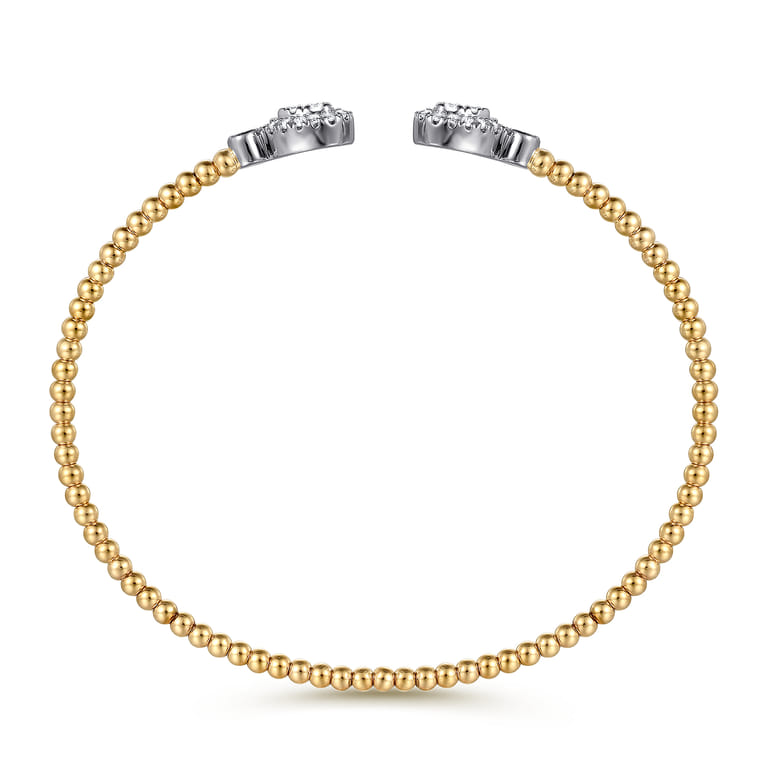 14K White and Yellow Gold Diamond Bujukan Bangle - 0.4 ct - Shot 3