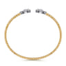 14K White and Yellow Gold Diamond Bujukan Bangle - 0.4 ct
