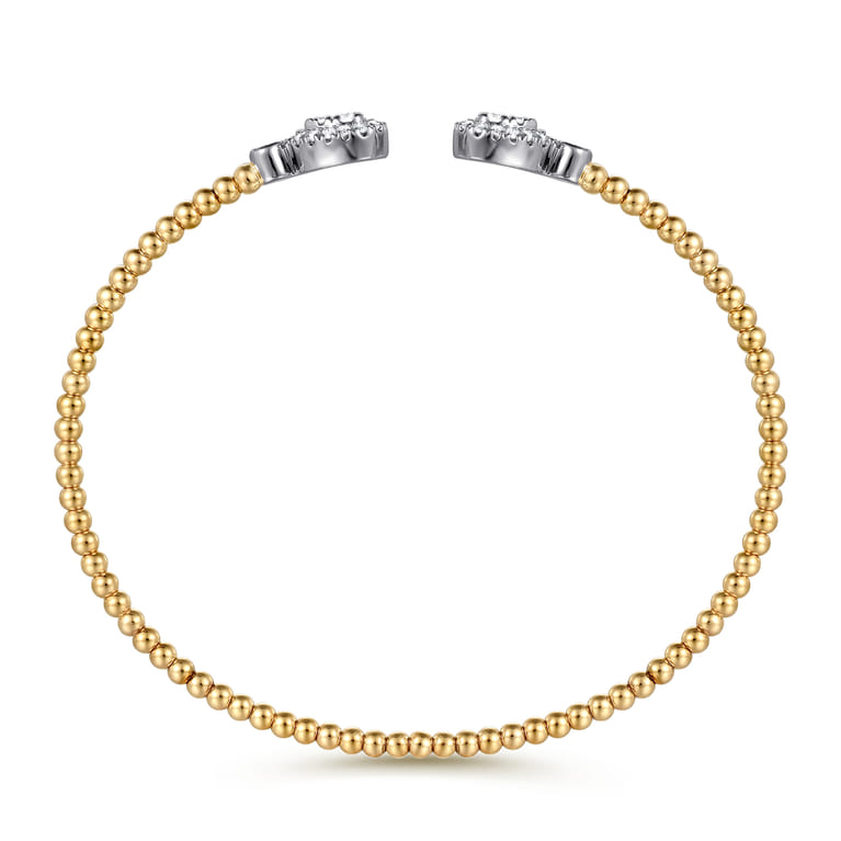 14K White and Yellow Gold Diamond Bujukan Bangle - 0.4 ct - Shot 3