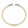 14K White and Yellow Gold Diamond Bujukan Bangle - 0.4 ct