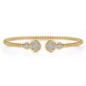 14K White and Yellow Gold Diamond Bujukan Bangle - 0.25 ct