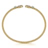 14K White and Yellow Gold Diamond Bujukan Bangle - 0.25 ct