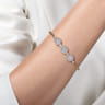 14K White and Yellow Gold Diamond Bujukan Bangle - 1 ct