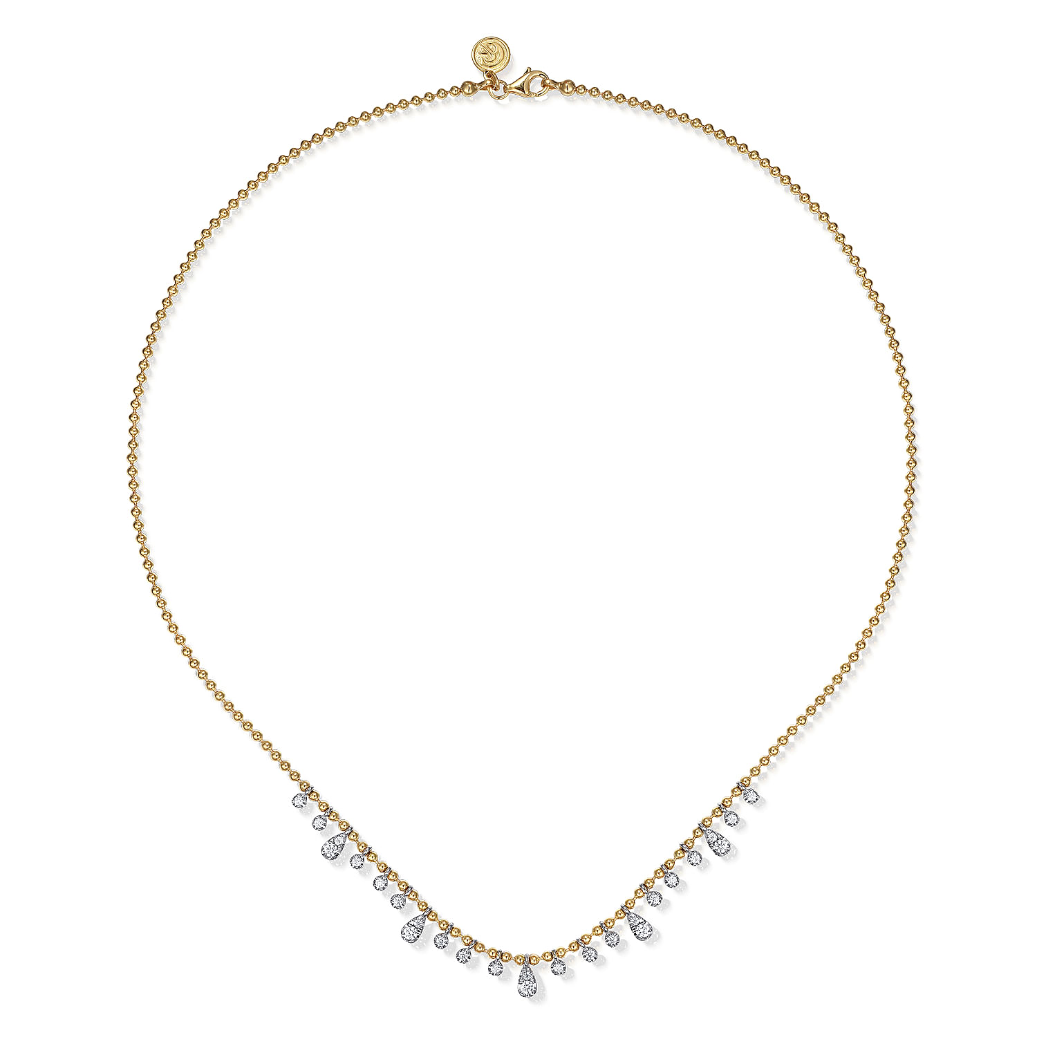★COURONNE★ Delica Chain Necklace_RCEAX25141GDX gabriel-co-gold-diamond-cut-