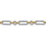14K White and Yellow Gold Diamond Bujukan Link Bracelet - 2.12 ct