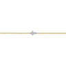 14K White and Yellow Gold Diamond Cross Bracelet - 0.04 ct