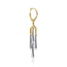 14K White and Yellow Gold Diamond Drop Chandelier Earrings - 0.5 ct