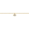 14K White and Yellow Gold Diamond Evil Eye Charm Bracelet - 0.03 ct