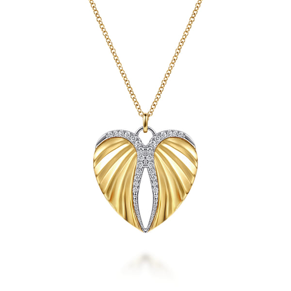 heart angel wing necklace