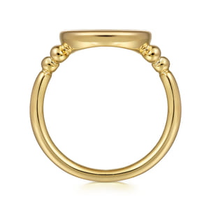 14K White and Yellow Gold Diamond Pave Bujukan Ladies Ring