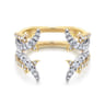 Enhancer Wedding Ring in 14k Yellow/white Gold with Round Natural Diamond at Gabriel & Co.