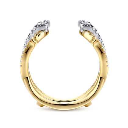 14K White and Yellow Gold Diamond Ring Enhancer
