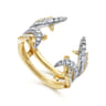 Enhancer Wedding Ring in 14k Yellow/white Gold with Round Natural Diamond at Gabriel & Co.