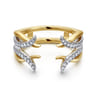 Enhancer Wedding Ring in 14k Yellow/white Gold with Round Natural Diamond at Gabriel & Co.