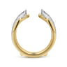 Enhancer Wedding Ring in 14k Yellow/white Gold with Round Natural Diamond at Gabriel & Co.