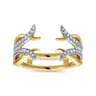 Enhancer Wedding Ring in 14k Yellow/white Gold with Round Natural Diamond at Gabriel & Co.