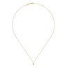 14K White and Yellow Gold Diamond Star Pendant Necklace - 0.02 ct