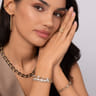 14K White and Yellow Gold Diamond Station Bujukan Split bangle - 1 ct