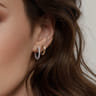 14K White and Yellow Gold Diamond Stuggies Earrings - 0.25 ct