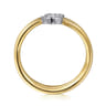 14K White and Yellow Gold Diamond Wrap Ladies Ring - 0.3 ct