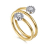 14K White and Yellow Gold Diamond Wrap Ladies Ring - 0.3 ct