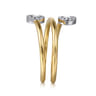 14K White and Yellow Gold Diamond Wrap Ladies Ring - 0.3 ct