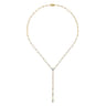 14K White and Yellow Gold Diamond Y Knots Necklace - 0.75 ct