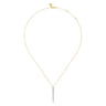 14K White and Yellow Gold Graduating Diamond Buttercup Set Drop Necklace - 0.25 ct