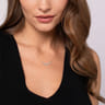 14K White and Yellow Gold Graduating Diamond Curved Bar Necklace - 0.25 ct