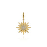 14K Y G D Starburst Medallion Pendant in Size 24mm With Detachable Bail - 0.21 ct