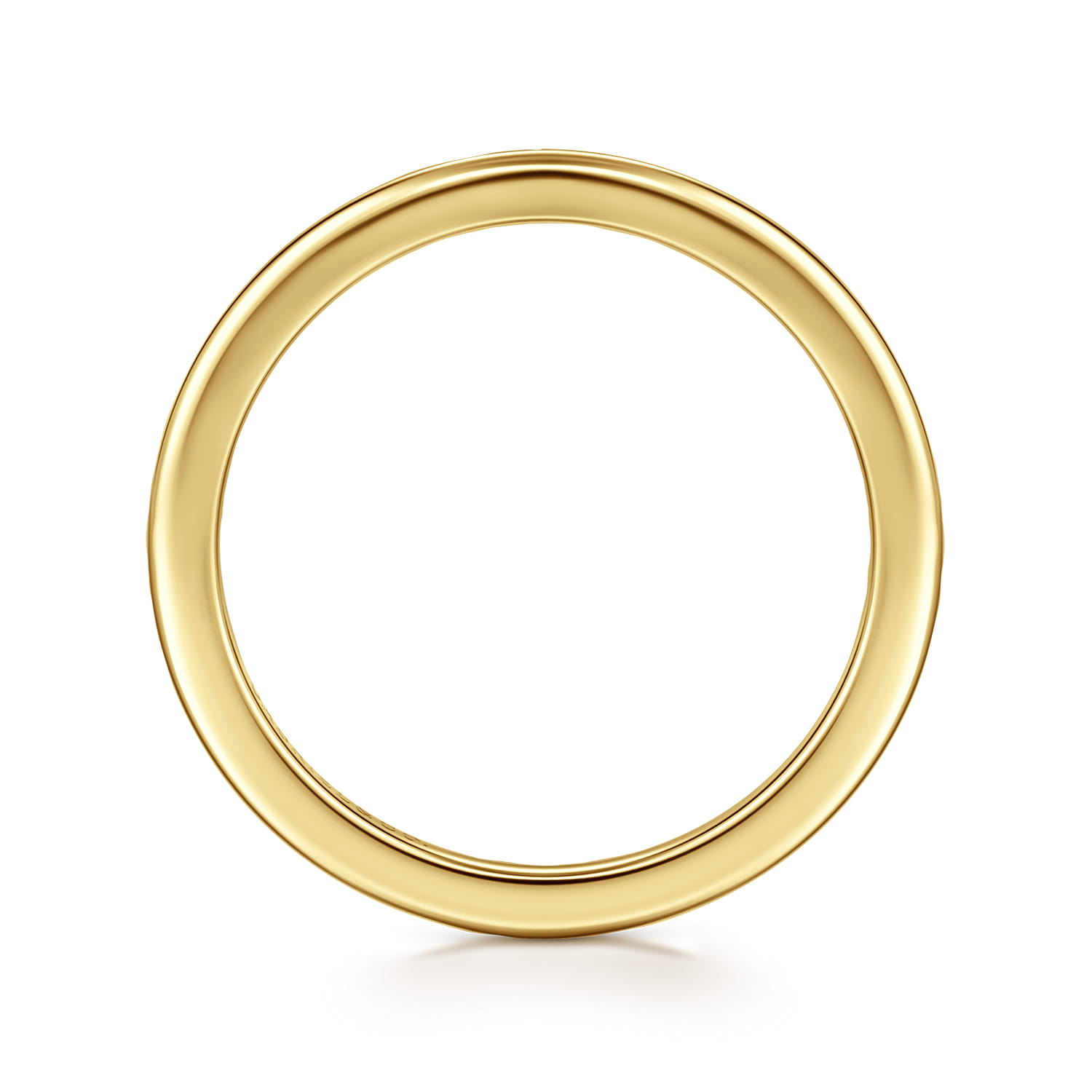 Straight Wedding Ring in 14k Yellow Gold with   at Gabriel & Co. - Shot 2