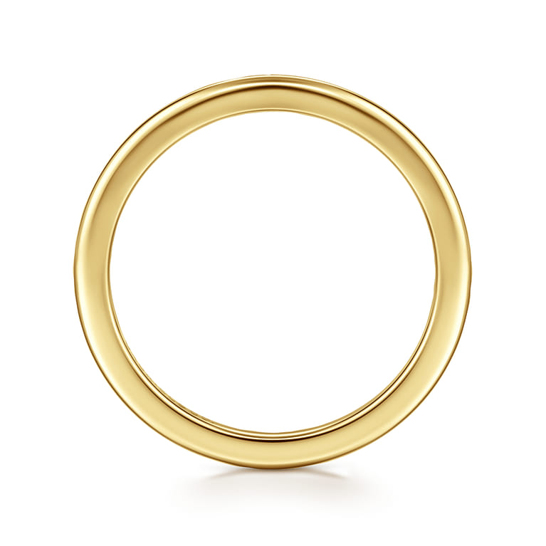 Straight Wedding Ring in 14k Yellow Gold with   at Gabriel & Co. - Shot 2