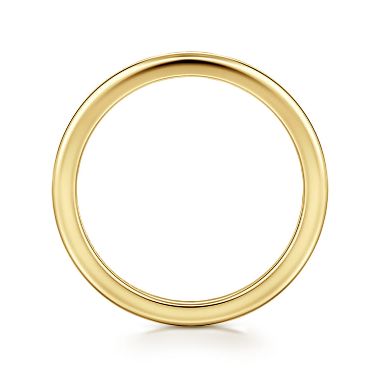 Straight Wedding Ring in 14k Yellow Gold with   at Gabriel & Co. - Shot 2