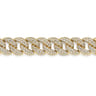 14K Yellow Gold 10mm Hollow Cuban Link Pave Diamond Tennis Bracelet - 4.3 ct