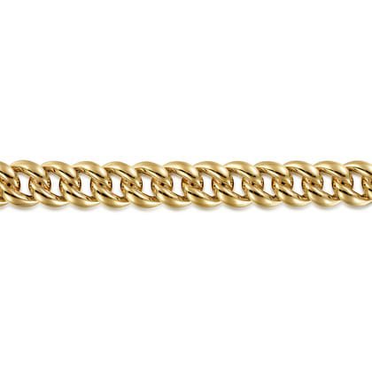14K Yellow Gold 10mm Hollow Cuban Link Tennis Bracelet