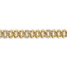 14K Yellow Gold 10mm Width Classic Diamond Men's Cuban Bracelet - 1.2 ct