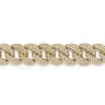 14K Yellow Gold 10mm Width Classic Diamond Men's Cuban Bracelet - 4.66 ct