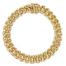 14K Yellow Gold 10mm Width Classic Plain Men's Cuban Bracelet