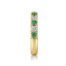Straight Wedding Ring in 14k Yellow Gold with Round Emerald at Gabriel & Co.