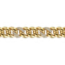 14K Yellow Gold 12mm Hollow Cuban Link Tennis Bracelet with Pave Diamond Stations - 1.3 ct