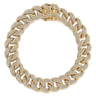 14K Yellow Gold 12mm Width Classic Diamond Men's Cuban Bracelet - 5.56 ct
