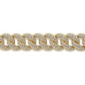 14K Yellow Gold 12mm Width Classic Diamond Men's Cuban Bracelet - 5.56 ct