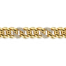 14K Yellow Gold 12mm Width Classic Diamond Men's Mix Cuban Bracelet - 1.5 ct