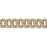 14K Yellow Gold 12mm Width Classic Diamond Men's Mix Cuban Bracelet - 5.56 ct